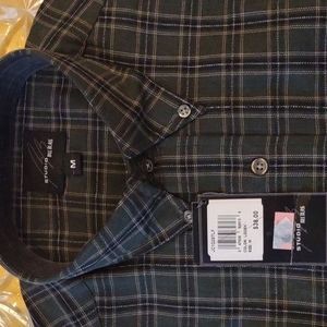 Bill blas's button down men's long sleeve dress shirt size Med